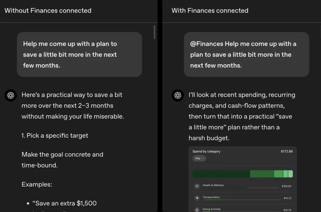 ChatGPT accede a tus cuentas bancarias para asesoría financiera personalizada